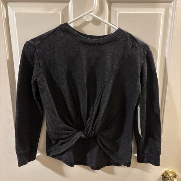 Z by Zella Women's Black Twist Front Long Sleeve Pullover Sweatshirt ~ S ~ NWT - Picture 1 of 4